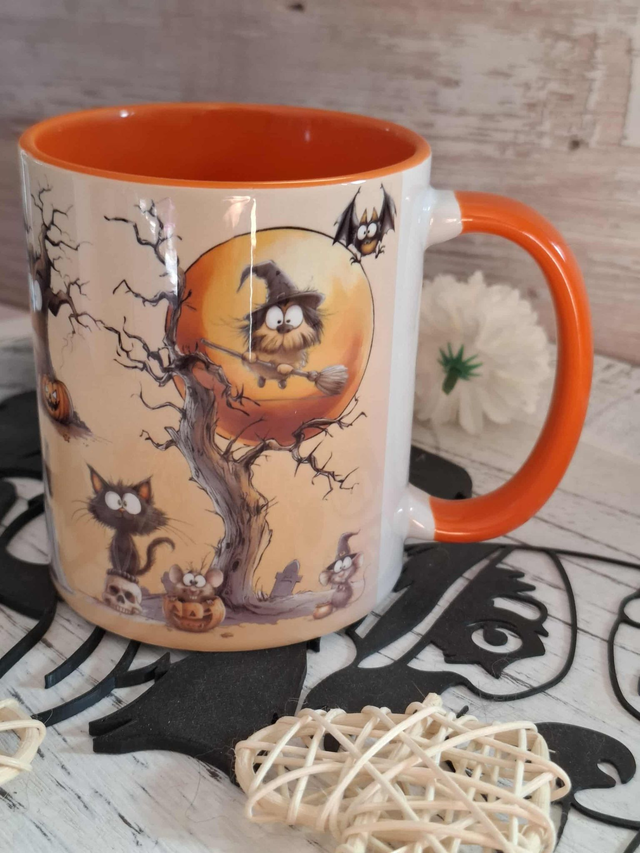Mug orange halloween