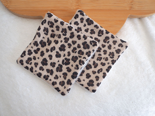 Lingettes lavables léopard