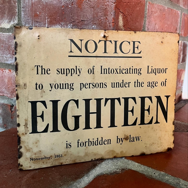 1951 Licensing Directive Sign For Licensed Premises