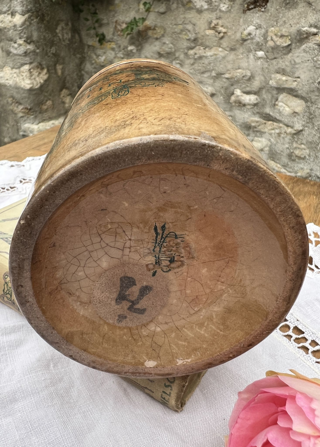 FELIX - Pot de confiture patiné Felix Potin MM signé Lunéville