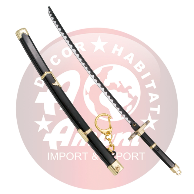 Llavero katana Yubashiri de Zoro de One Piece A11759, de 22 cm