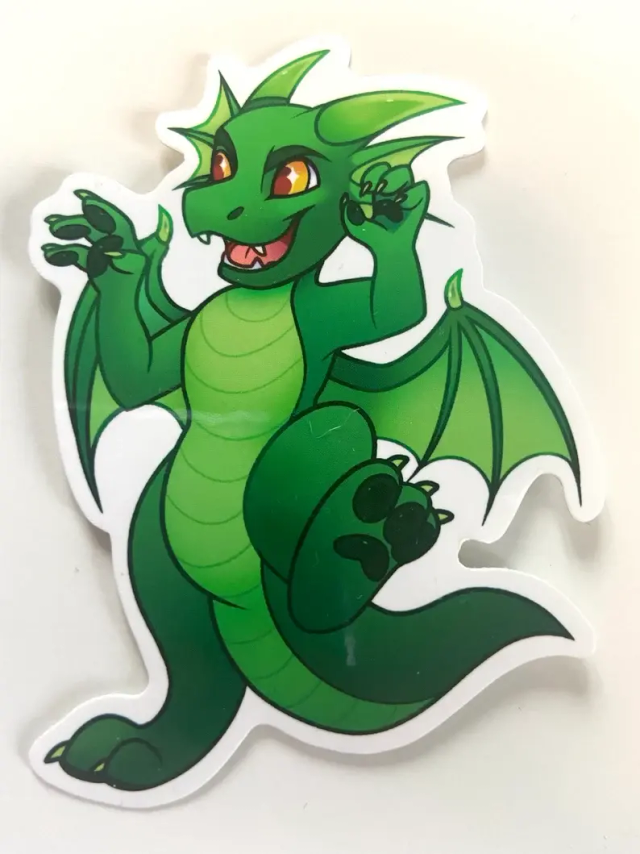 Green Dragon Full Body Sticker