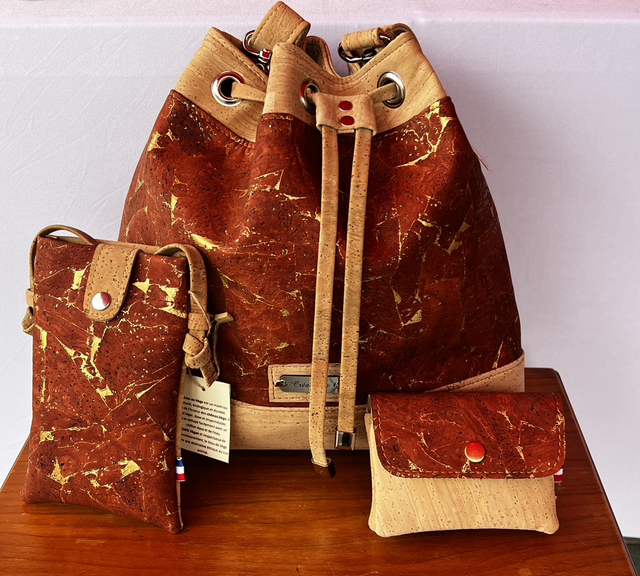 Sac seau « rouille doré »