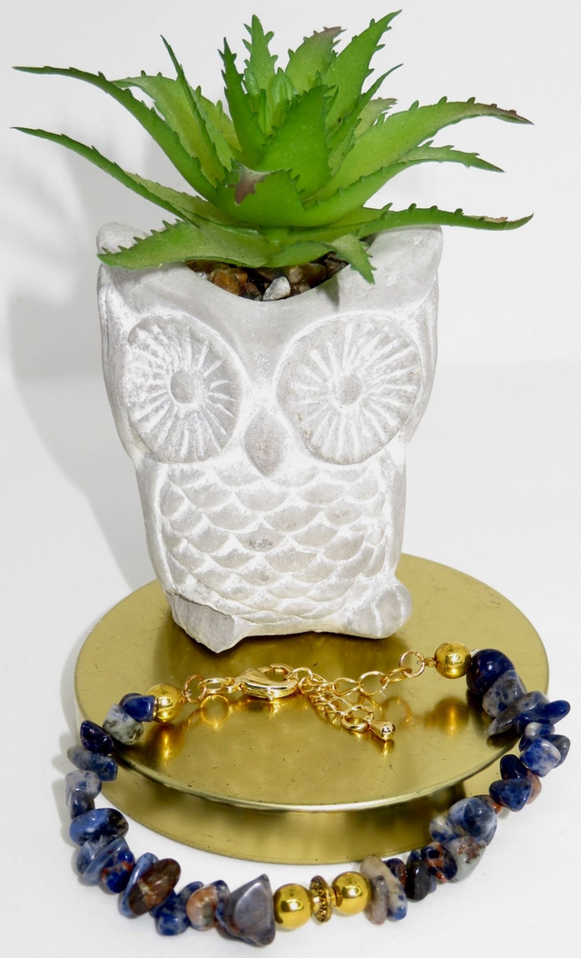 Bracelet en Sodalite et fermoir