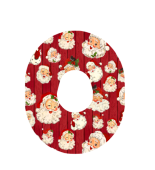 Christmas Santa on Red Over patch G7