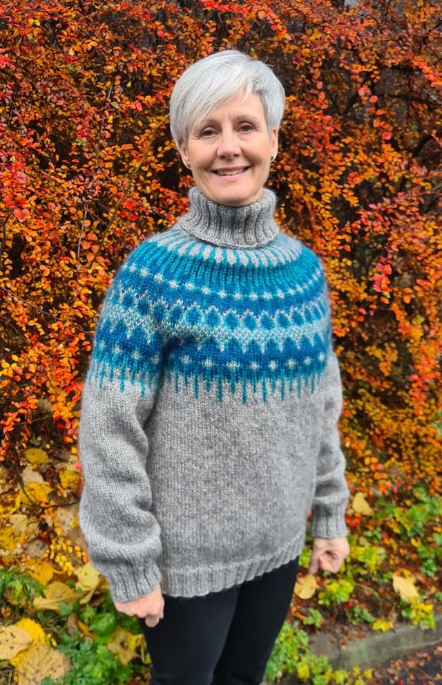 Føyka Polar Sweater Kit - Col 11 (Grey Blåne) - Wool &amp; Pattern - Linka Neumann