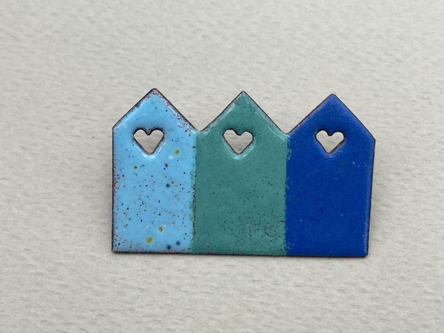  Broche Cabines Trio de Bleues