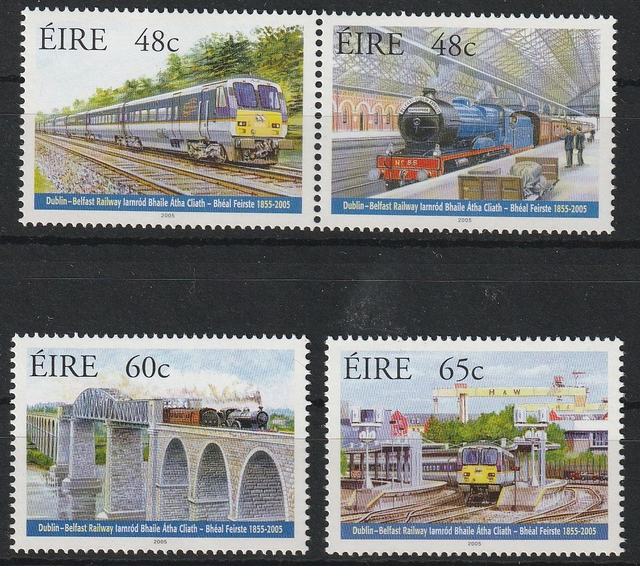  Ireland  2005 150th Anniv. of Dublin-Belfast Railway  set MNH