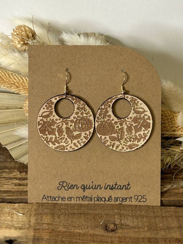 Boucles d’oreilles &quot;Douceur d’automne&quot;