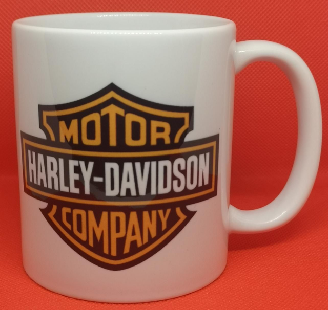 Custom Unofficial Printed Double sided Harley Davidson 11oz Mug. 