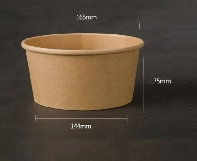 1300ml Premium Kraft Paper Bowls – Sustainable &amp; Large (BTC039)