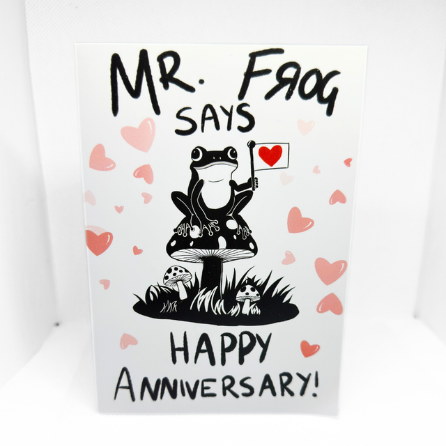 Anniversary Card - Mr Frog