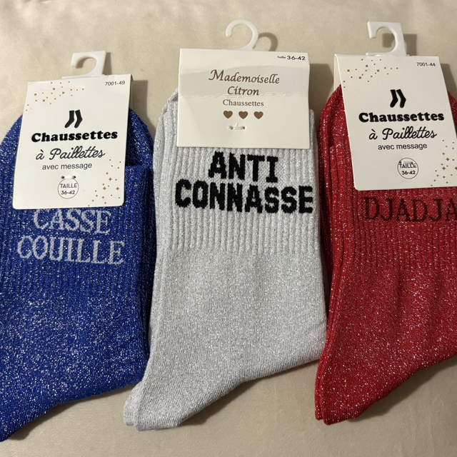 Chaussette à paillettes lot 25