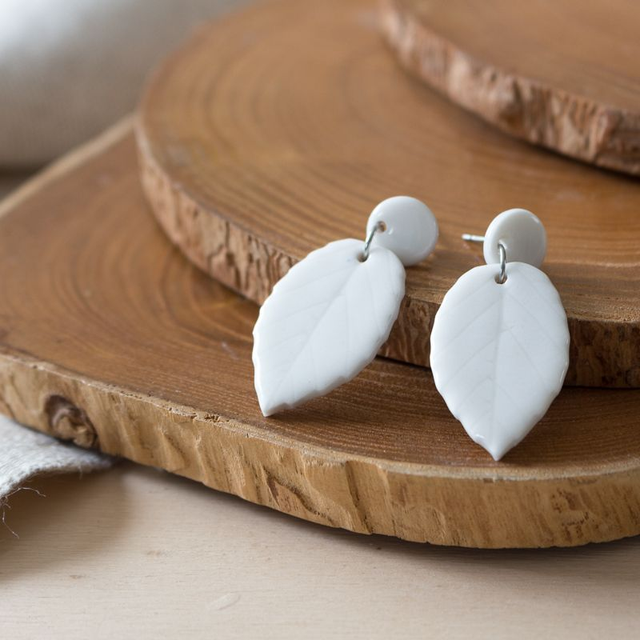 Boucles d'oreilles - Feuilles - Grand modèle