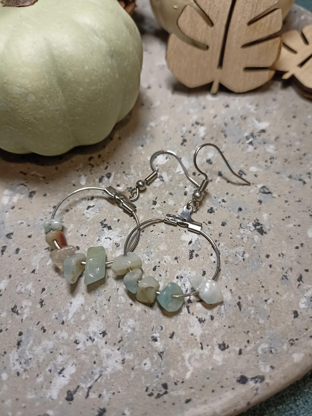 Boucles d'oreilles amazonite 