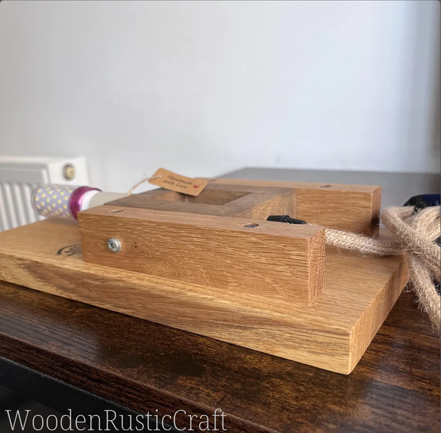 Rectangular English Oak Wall Light