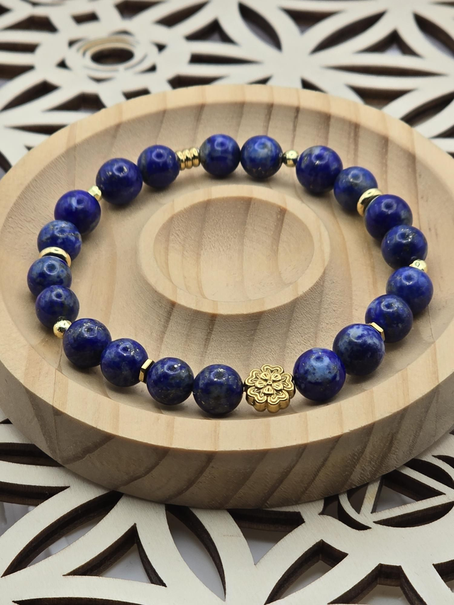 Bracelet Lapis lazuli 0,8 cm 