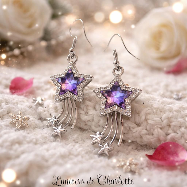 Boucles d'oreilles "Étoile filante" BO-205