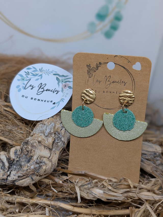 Boucles d&#039;oreilles Donatelle vert do011
