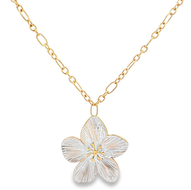 Collier fleur colorée