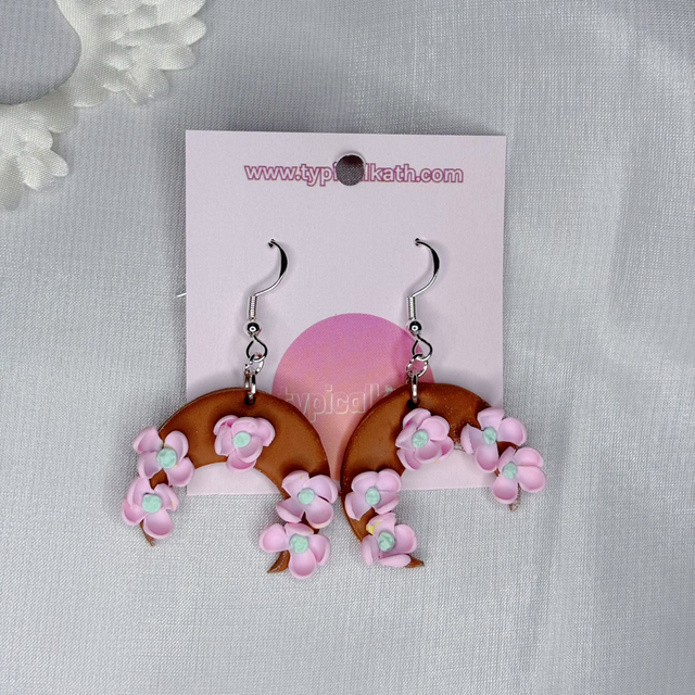 Flower moon earrings