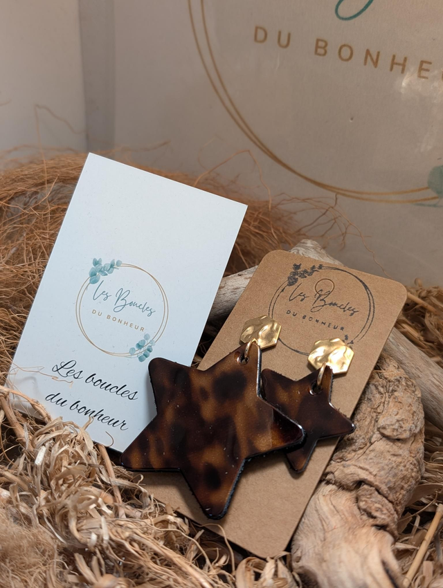 Boucles d'oreilles Asymétrique vernis s161