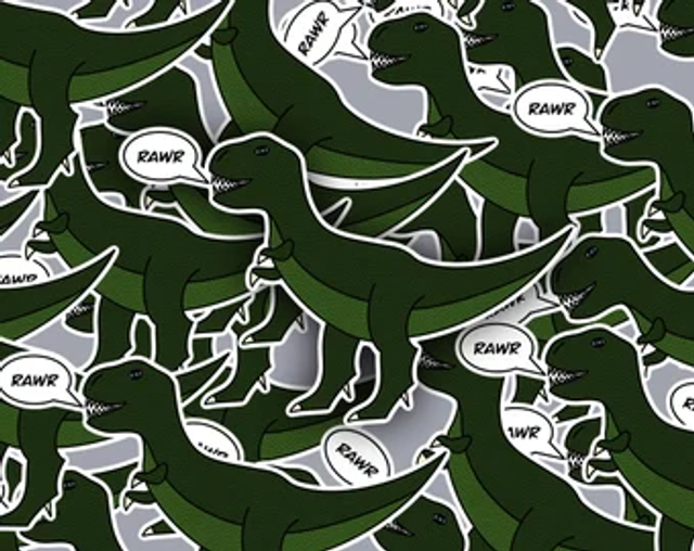 T-Rex Die Cut Sticker