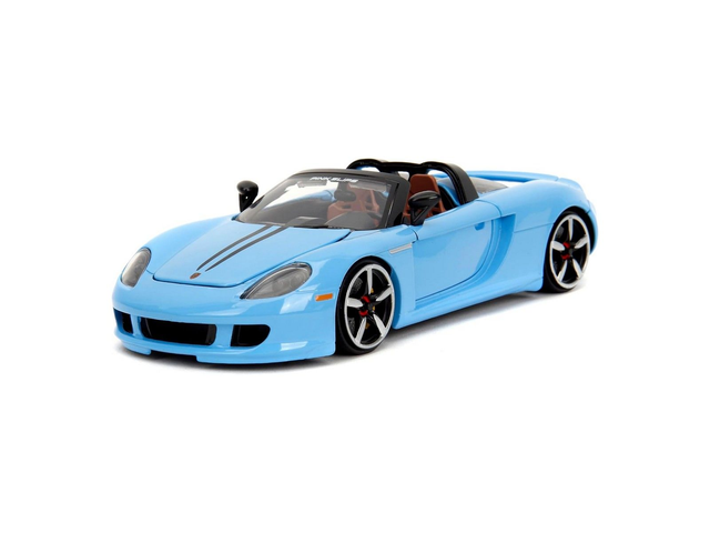 PORSCHE CARRERA GT GLOSSY  BLUE PINK SLIPS 2005 Jada 35066 1/24