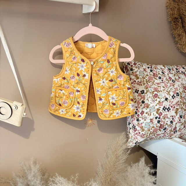 Gilet soleil en fleur 