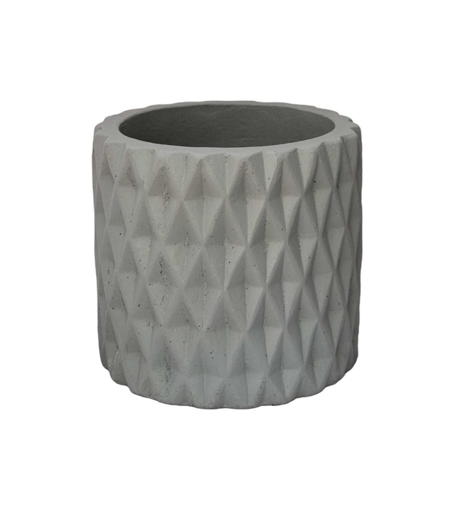 Grey Geo Pot