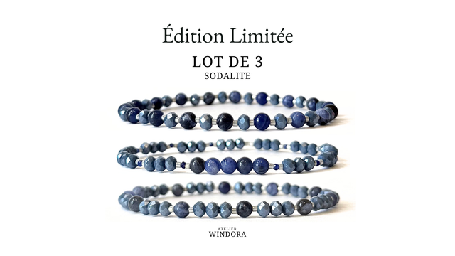 Bracelet | Sodalite - Collection 2 | Lot de 3