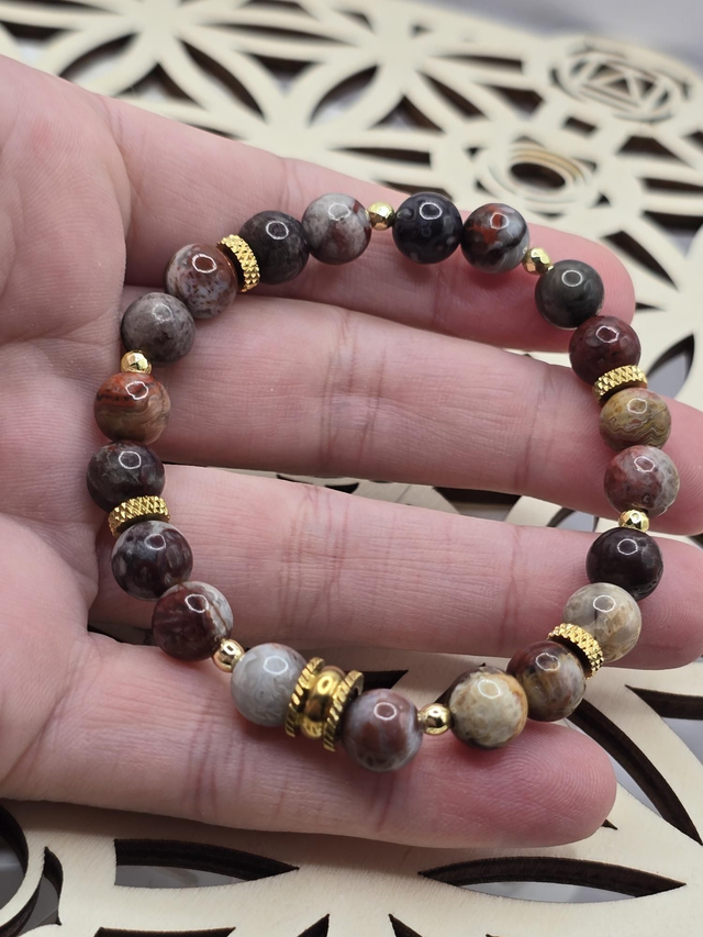 Bracelet Agate Crazy Lace 0,8 cm