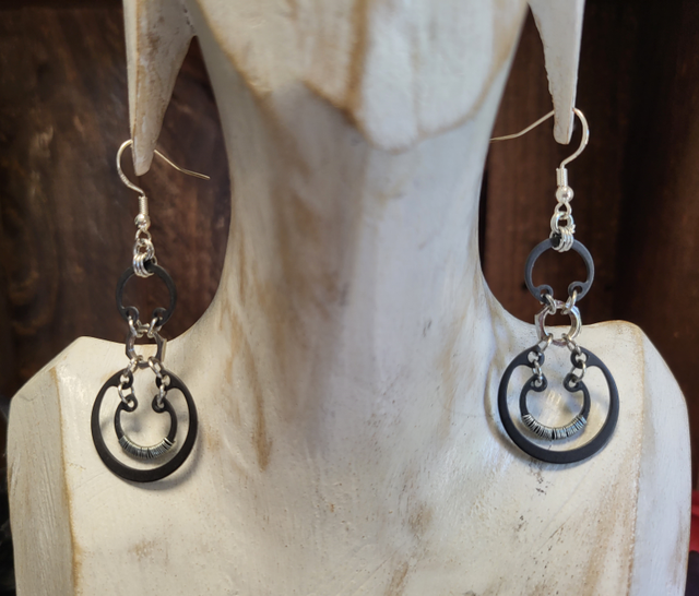 Boucles d'Oreilles Néo Circlips "Spirales d'Acier"