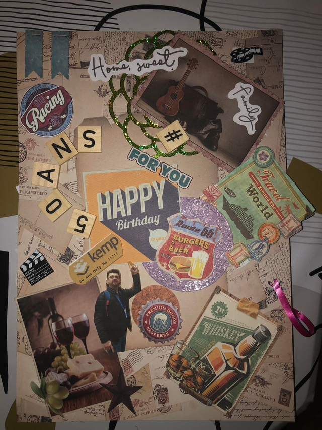 Carte 3d &quot; 50 ans Anniversaire commande