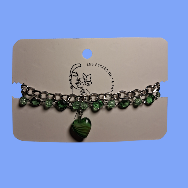 Bracelet chaîne & perles