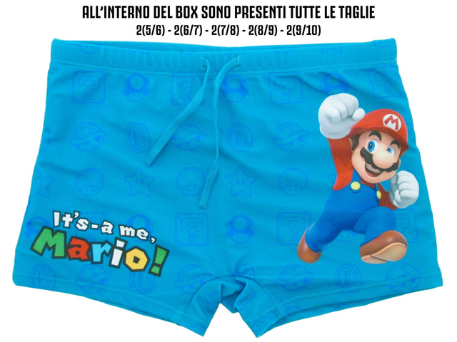 COSTUME MARE , PISCINA SUPER MARIO ITS'ME AZZURRO