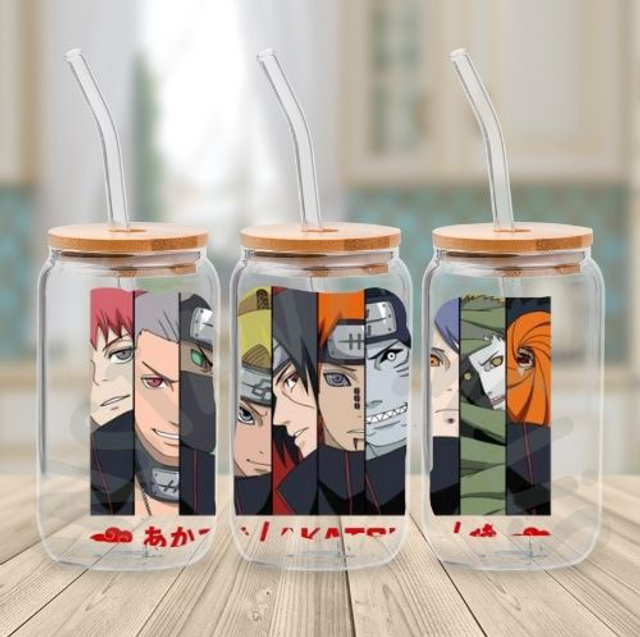 Canette en verre - Naruto Akatsuki