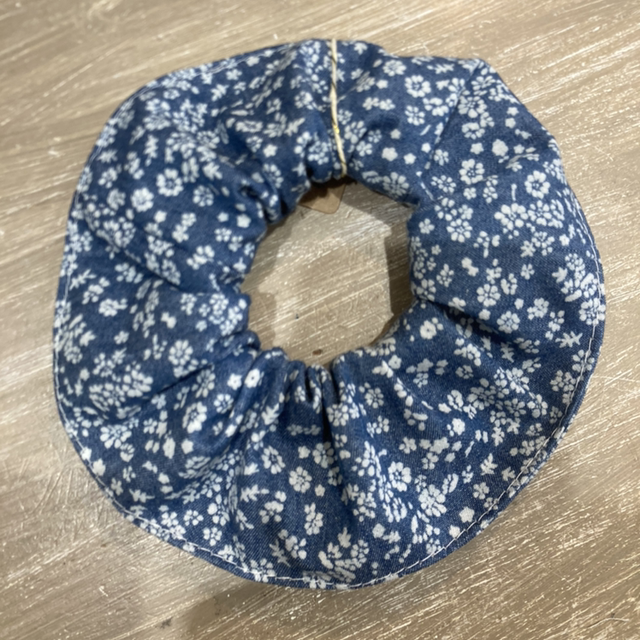 Chouchou fleurs chambray