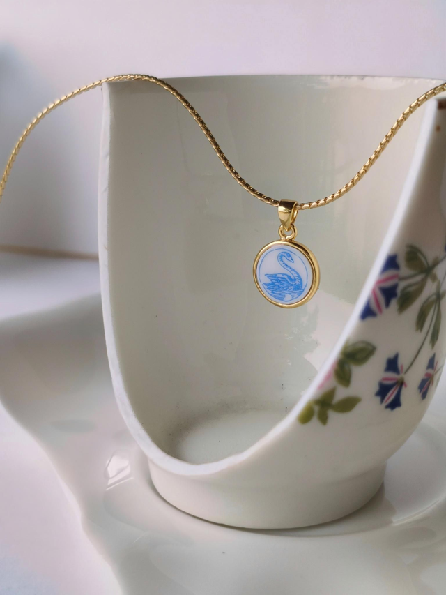 Pendentif rond - porcelaine - Raynaud Limoges - no.1