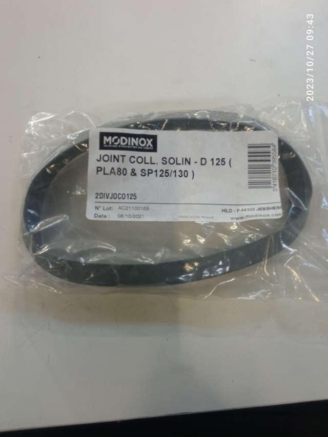 Joint EPDM pour collerette de solin D80int - 2DIVJOCO125 