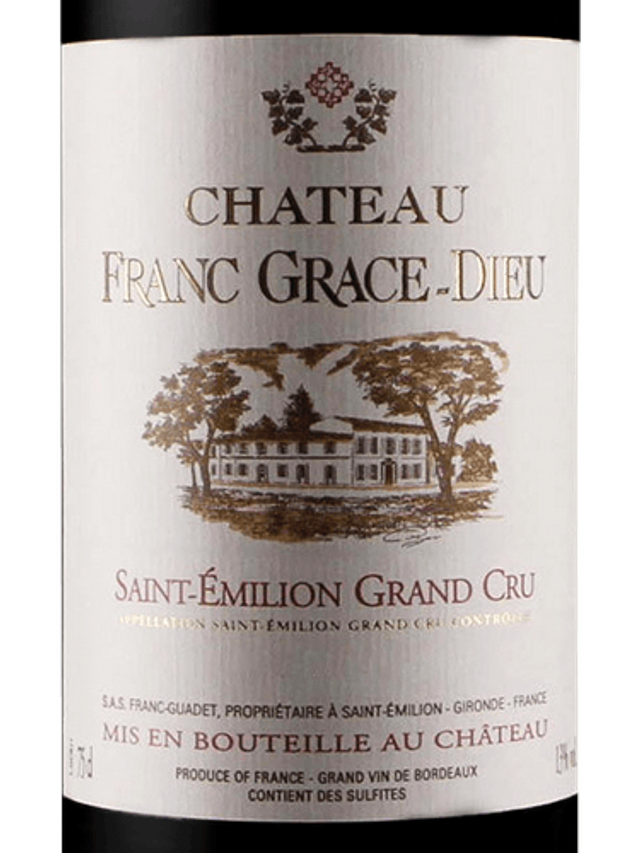 Château Franc-Grace-Dieu (AOC Saint-Émilion Grand Cru, Bordeaux,2018)