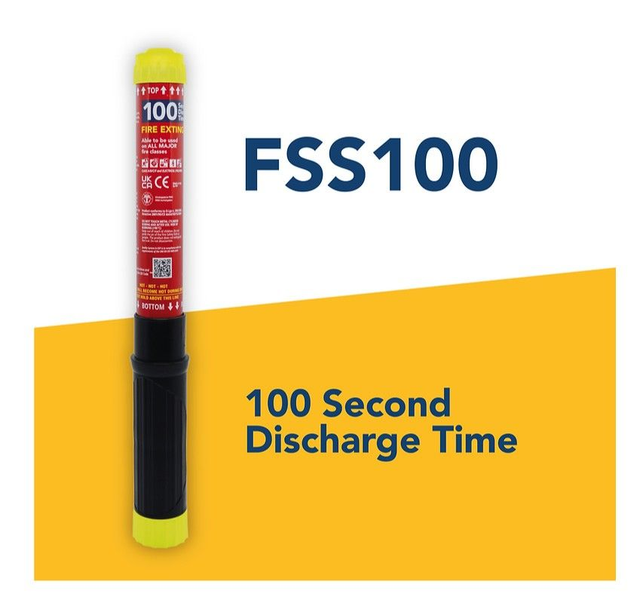 100 Seconds - Fire Safety Stick Extinguisher + Free Mounting Clip