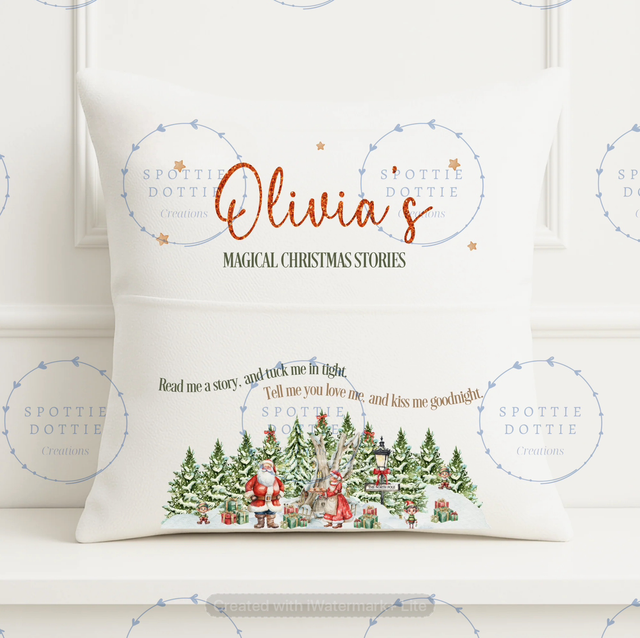 🎄 Personalised Christmas Cushion – Magical Christmas Collection
