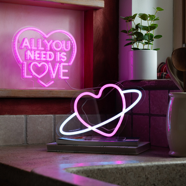 Lampada Led Effetto Neon - All You Need is Love - It's a Sign