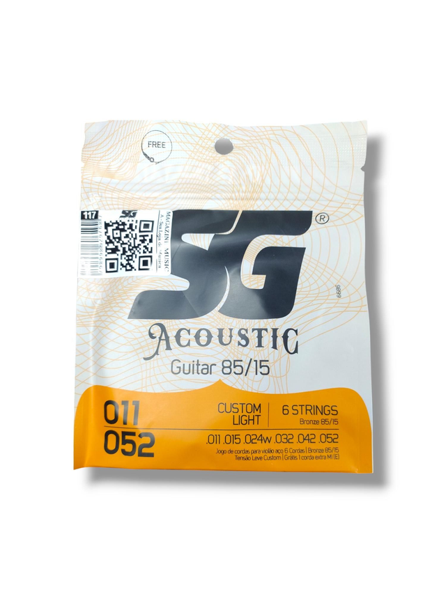 117 - Encordoamento Cordas Violão Aço 0.11 SG Strings 
