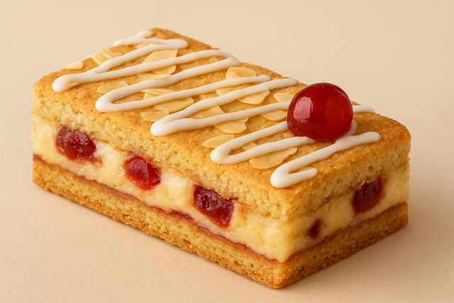 Cherry Bakewell Cookie Pie Slice