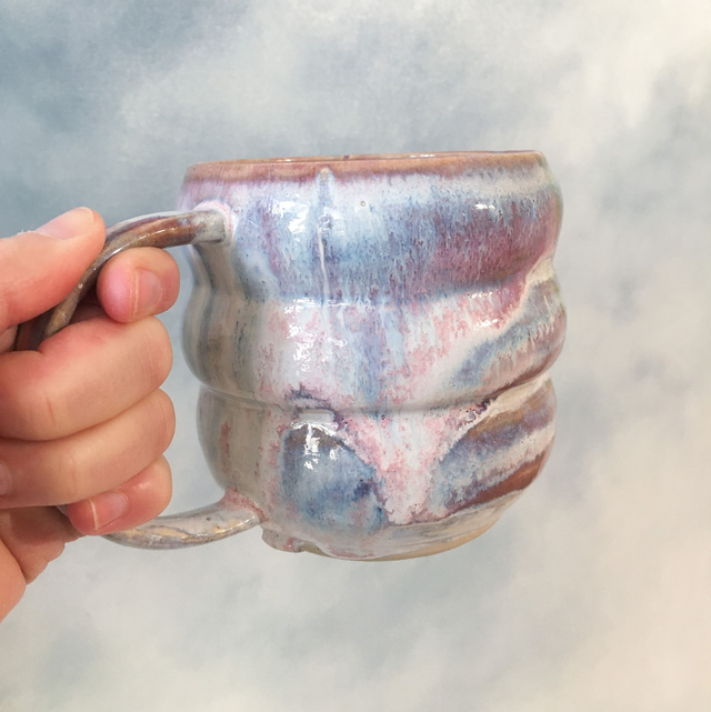 LUKIER pastelowo różowy duży kubek