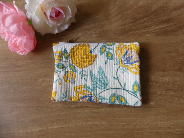 Pochette Amélie à fleurs jaunes 