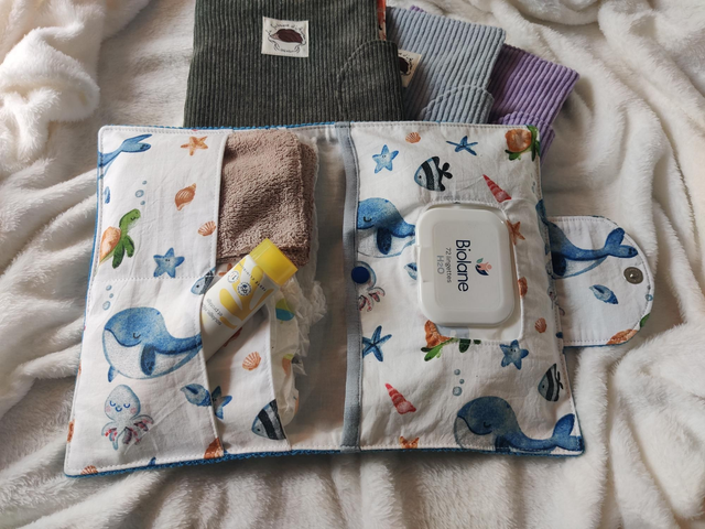 Pochette à langer "lettre personnalisé"