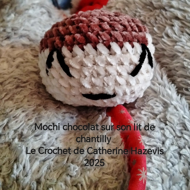 2025 Mochi chocolat sur son lit de chantilly 